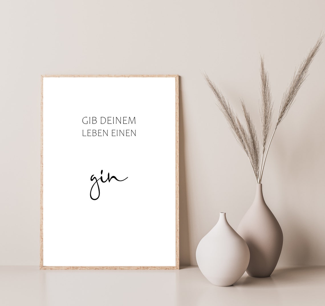 Give Your Life a Gin Bar Poster Print