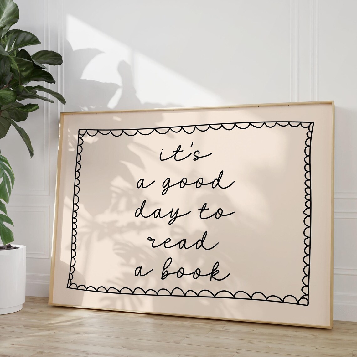 It's A Good Day To Read A Book Handwritten Typography Wall Poster