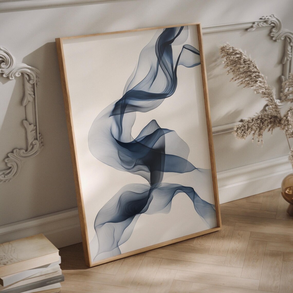 Ethereal Silk Abstract, Japandi Minimalist Poster - Image 3