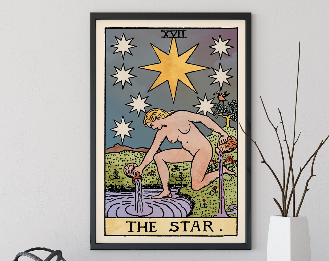 The Star Tarot Card Watercolor Art Print