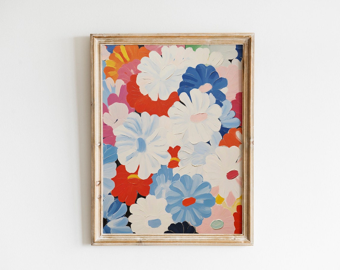 Flowers Print, Abstract Floral Art