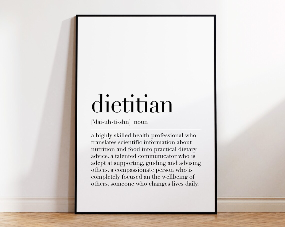 Dietitian Dietitian Print Dietitian Poster Dietitian Definition Print Dietitian Wall Decor Dietitian Gift Quote Print - Image 4
