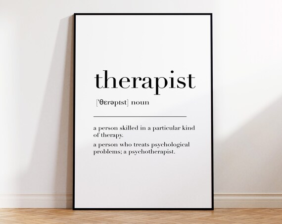 Therapist Therapist Print Therapist Poster Therapist Definition Therapist Wall Art Poster Therapist Definition Print