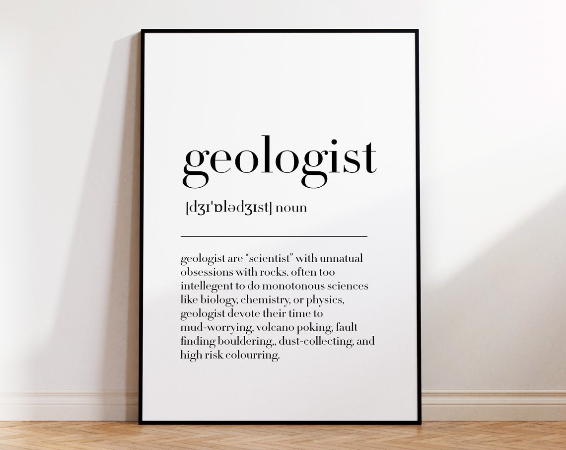 Geologist Funny Dictionary Definition Science Gift Quote Poster