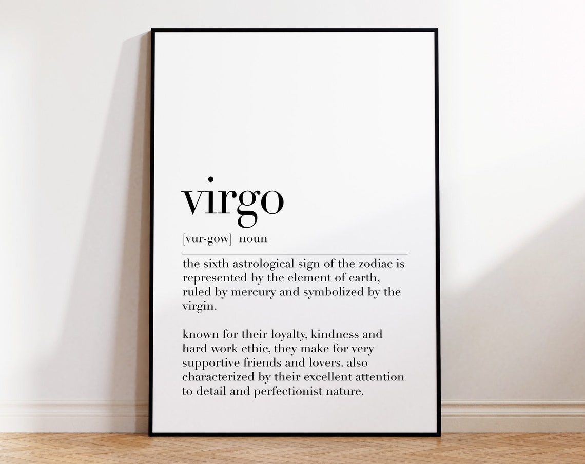 Virgo Zodiac Sign Definition Astrology Birthday Gift Quote Poster - Image 4