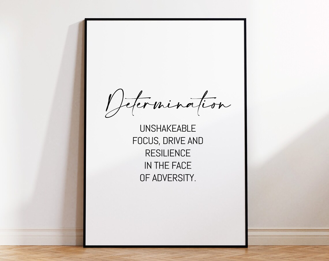 Determination Determination Print Determination Poster Determination Definition Determination Sign Quote Wall Art - Image 4