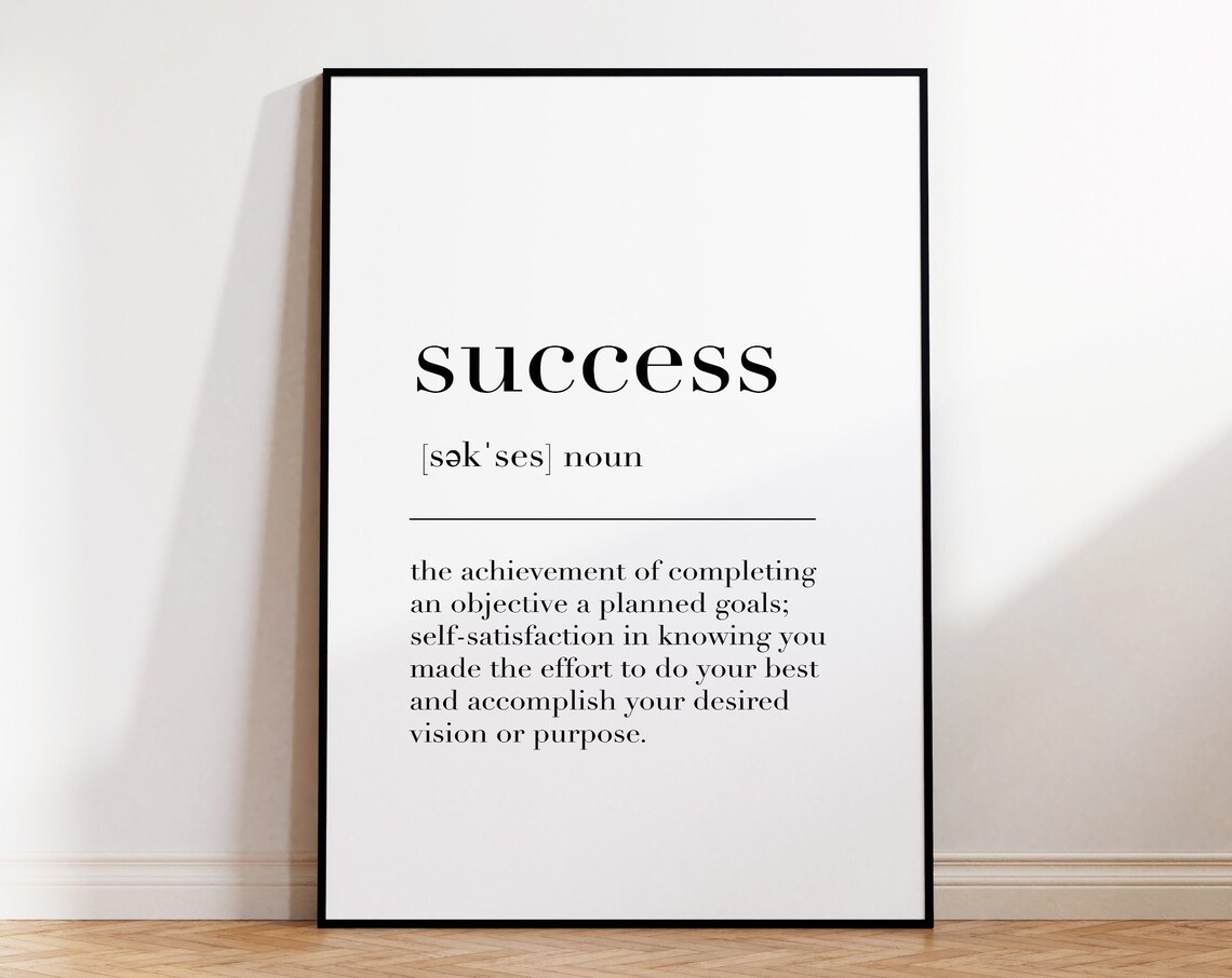 Success Definition Office Quote Poster, Office Decor - Image 4