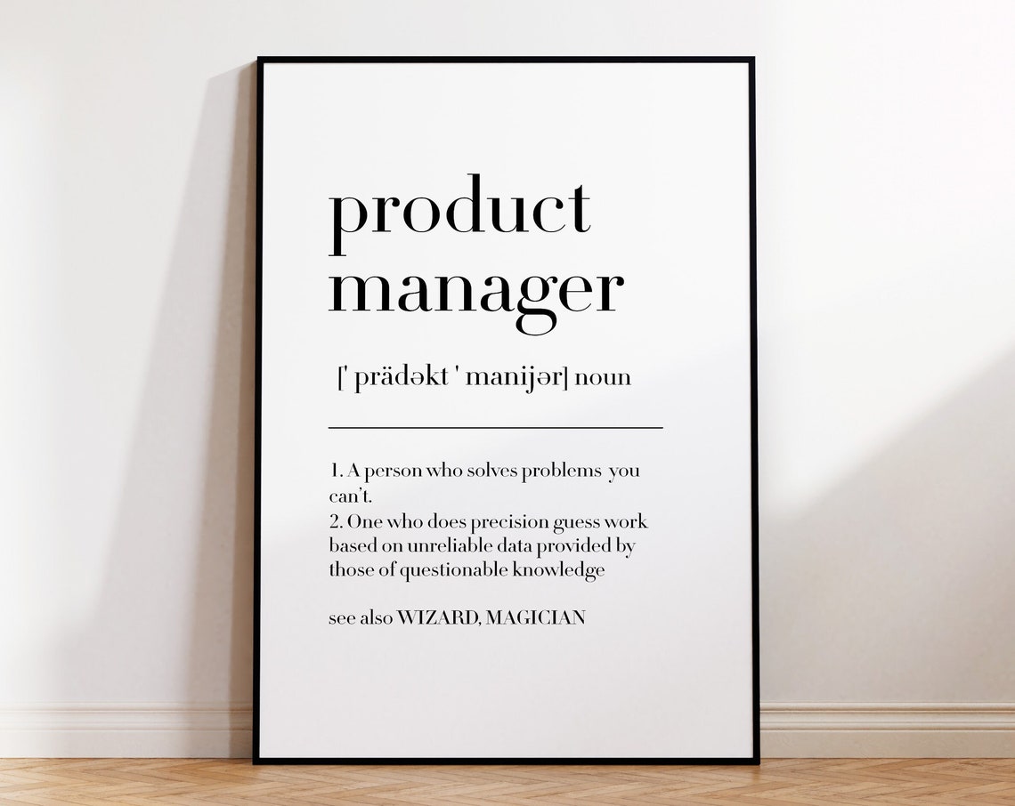 Product Manager Funny Job Definition Gift Office Typography Poster - Image 4