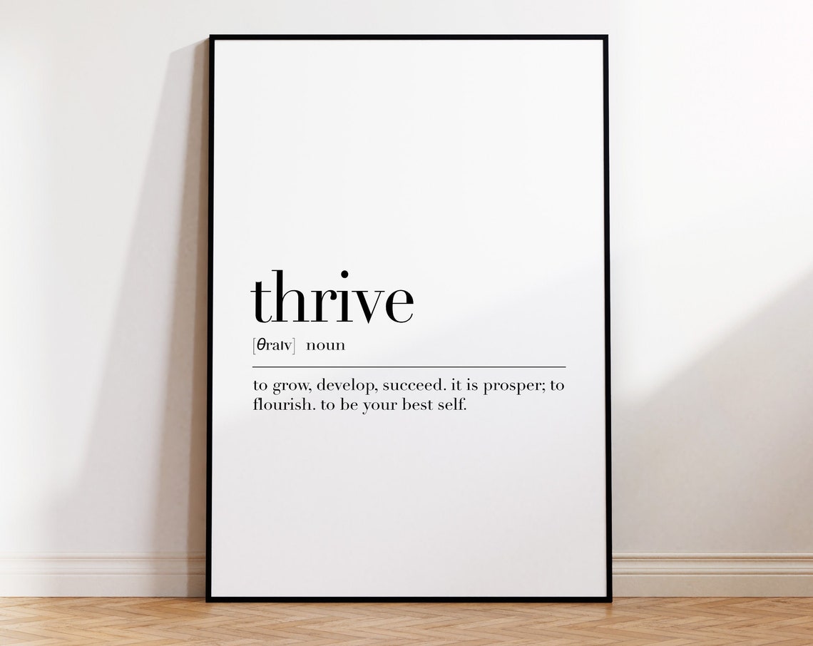 Thrive Dictionary Definition Minimalist Inspirational Word Poster - Image 4
