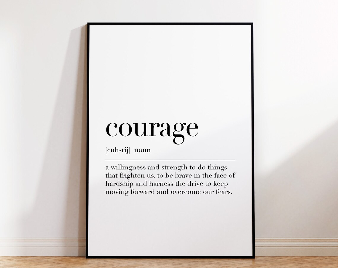 Courage Definition Wall Art Print, Typography Quote - Image 4