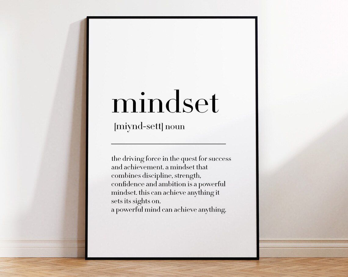 Mindset Definition Poster, Office Wall Art Print - Image 4