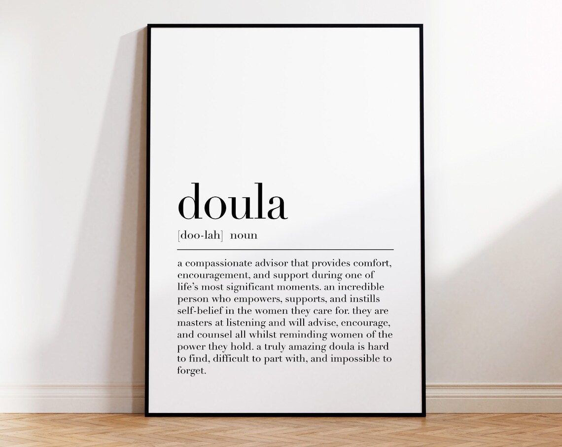 Doula Doula Poster Doula Definition Print Doula Wall Art Doula Gift Home Office Wall Art Office Decor Quote Print - Image 4