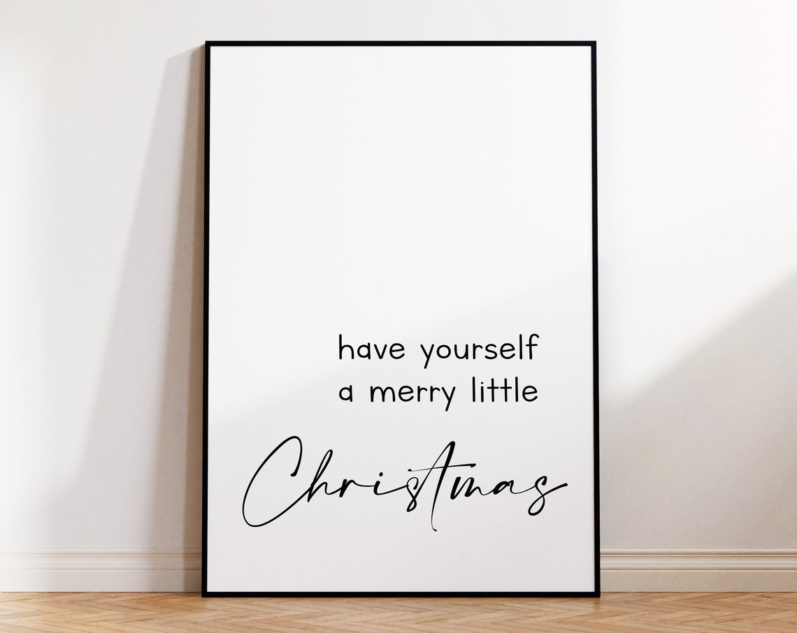 Have Yourself A Merry Little Christmas Script Holiday Poster