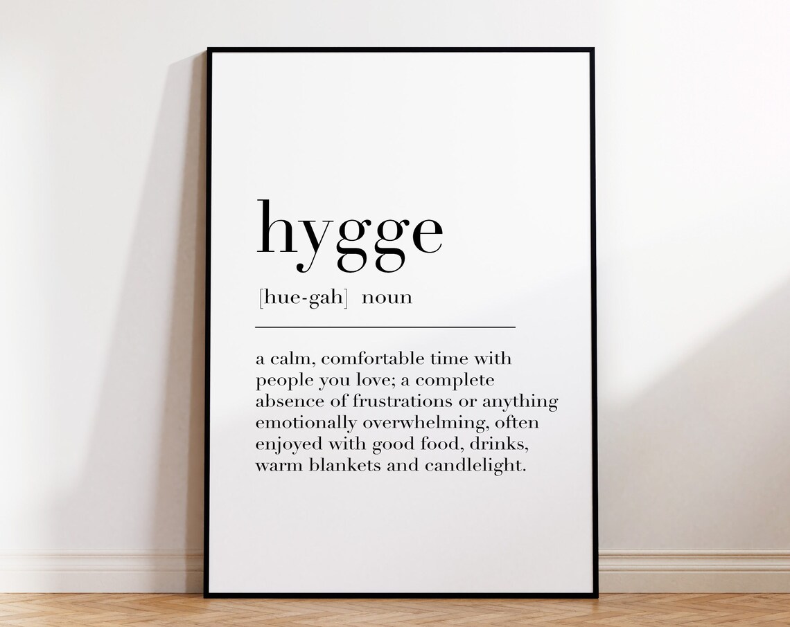 Hygge Definition Nordic Typography Art Print - Image 4