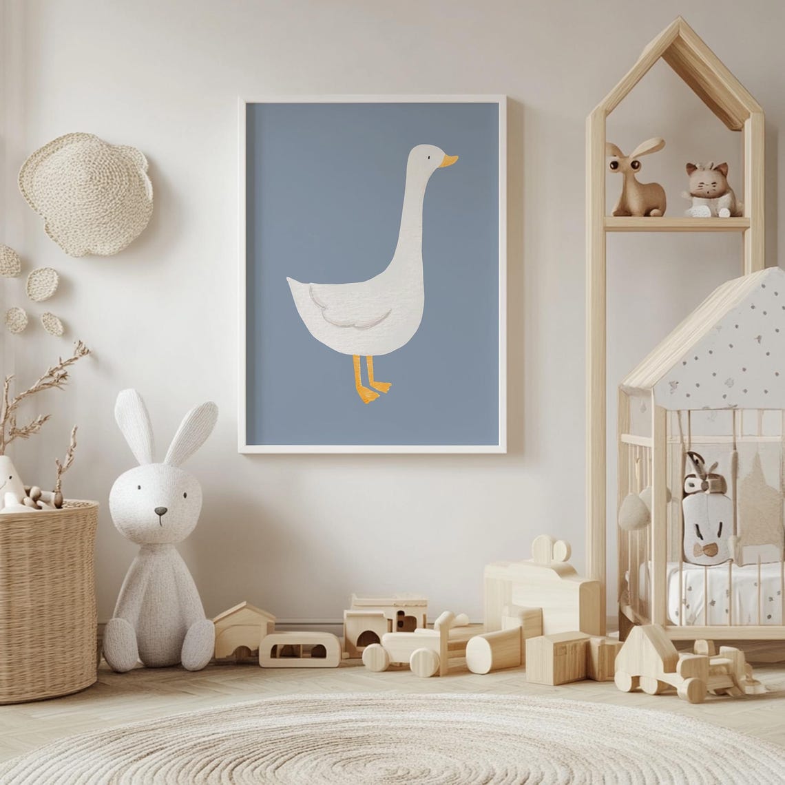 Silly Goose Quote Retro Illustrated Goose Funny Kids Room Poster - Image 4