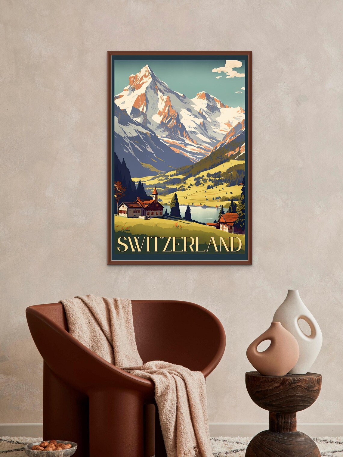 Switzerland Vintage Travel Poster Majestic Swiss Alps Landscape Art Perfect For Home Decor And Travel Enthusiasts - Image 2