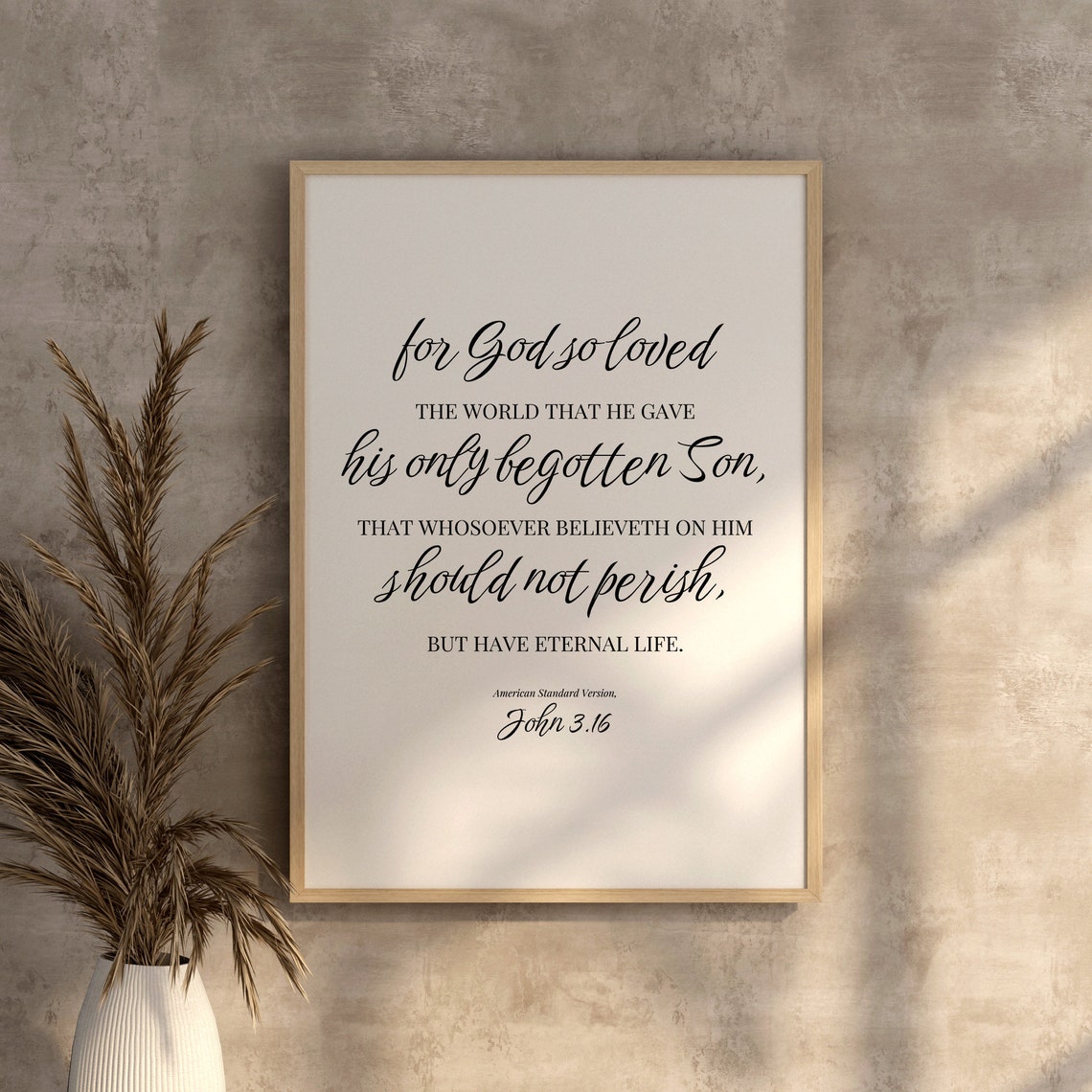 John 316 Mixed Script and Serif Typography Gospel Verse Poster - Image 2