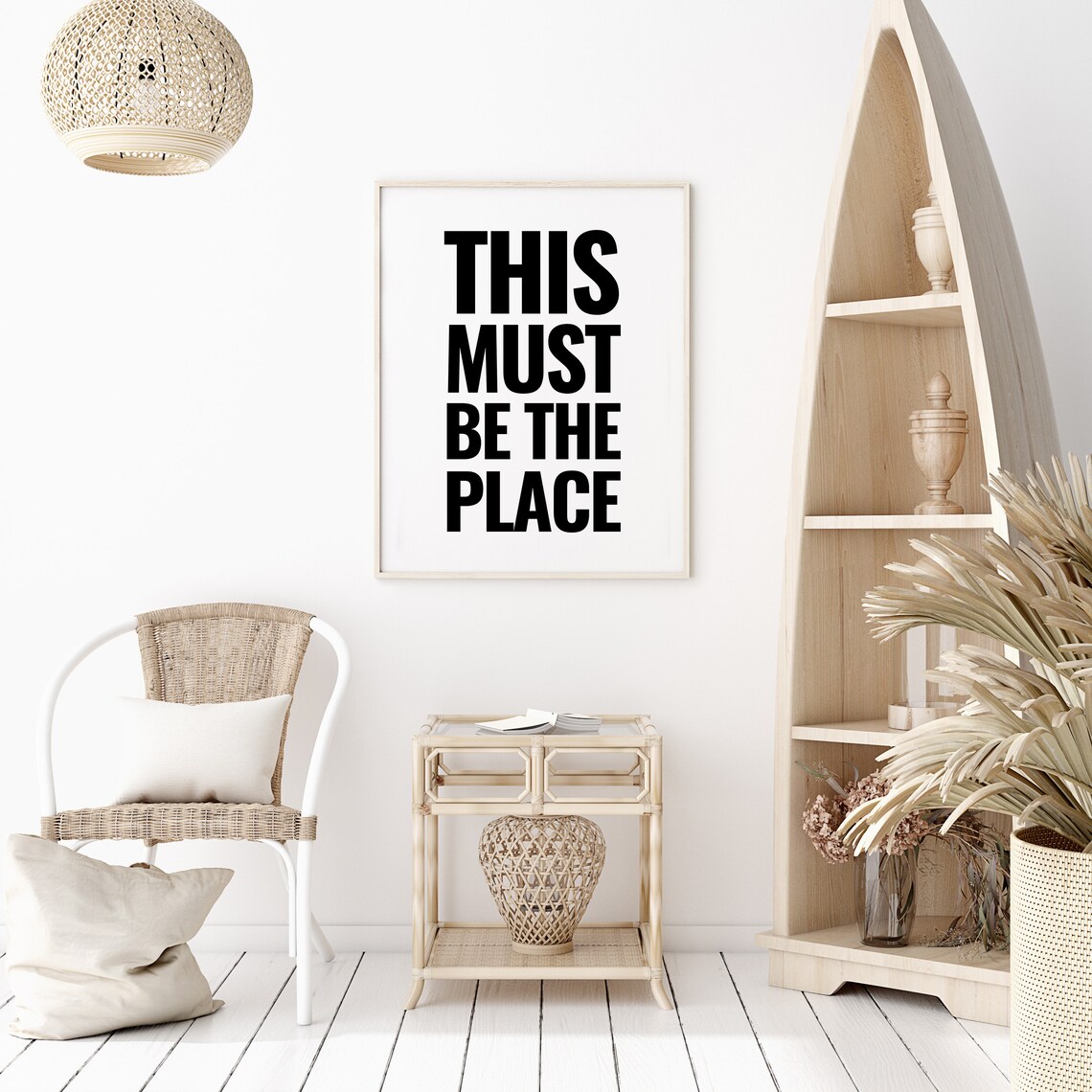 This Must Be The Place Talking Heads Lyric Minimalist Typography Poster - Image 2