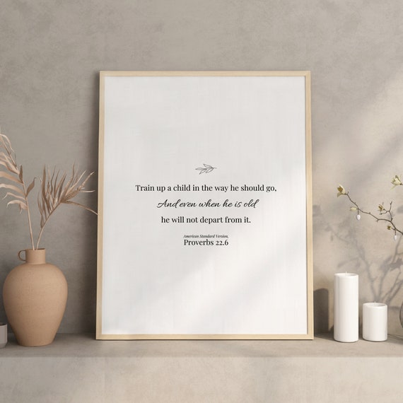 Proverbs 226 Art Christian Poster Christian Art Christian Wall Art Minimalist Dcor Christian Dcor