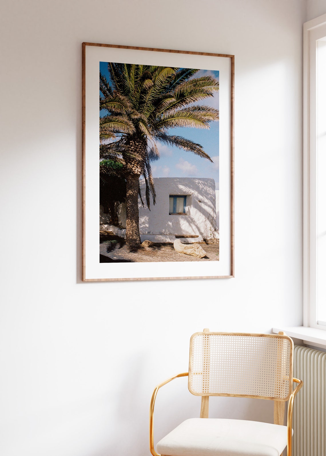 La Graciosa Canary Islands Palm Tree Island House Color Travel Poster - Image 3