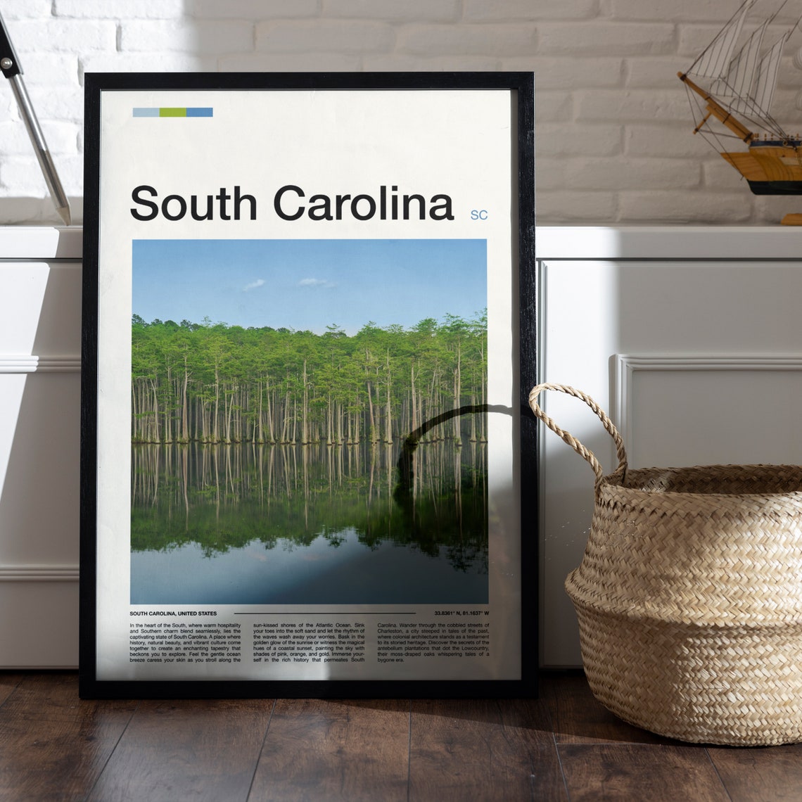 South Carolina Print South Carolina Poster South Carolina Wall Art South Carolina Art Print South Carolina Photo - Image 5