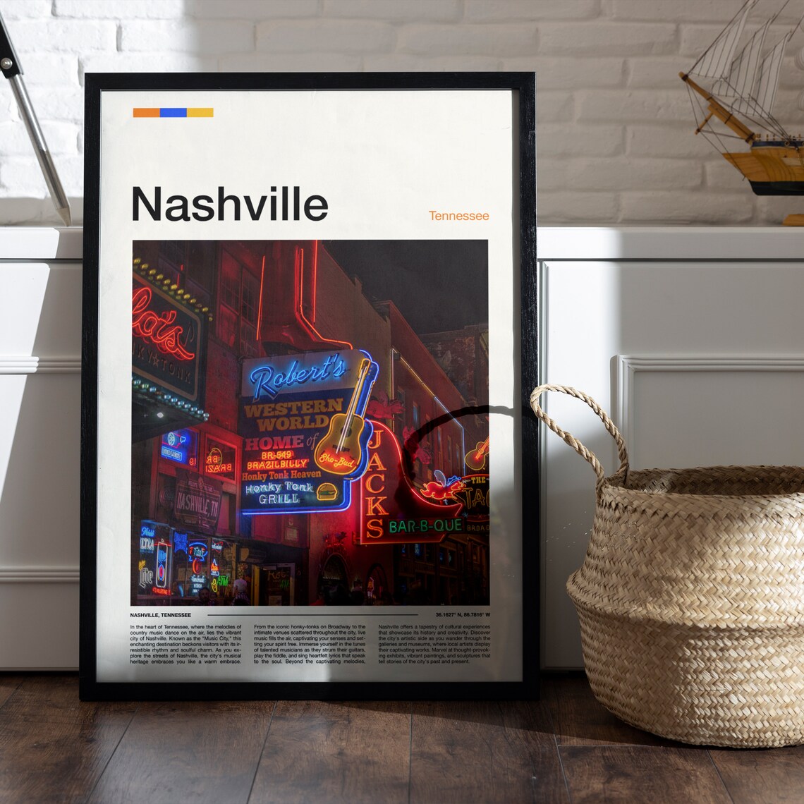Nashville Print Nashville Poster Nashville Wall Art Tennessee Art Print Nashville Photo - Image 4