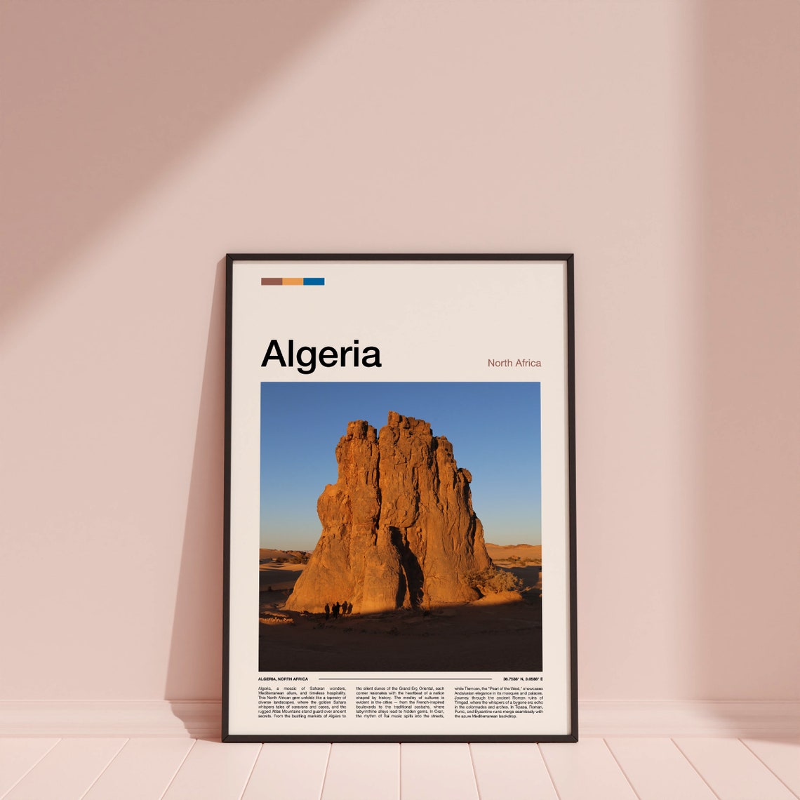 Algeria Sahara Desert Sandstone Rock Formation Photography Poster - Image 4