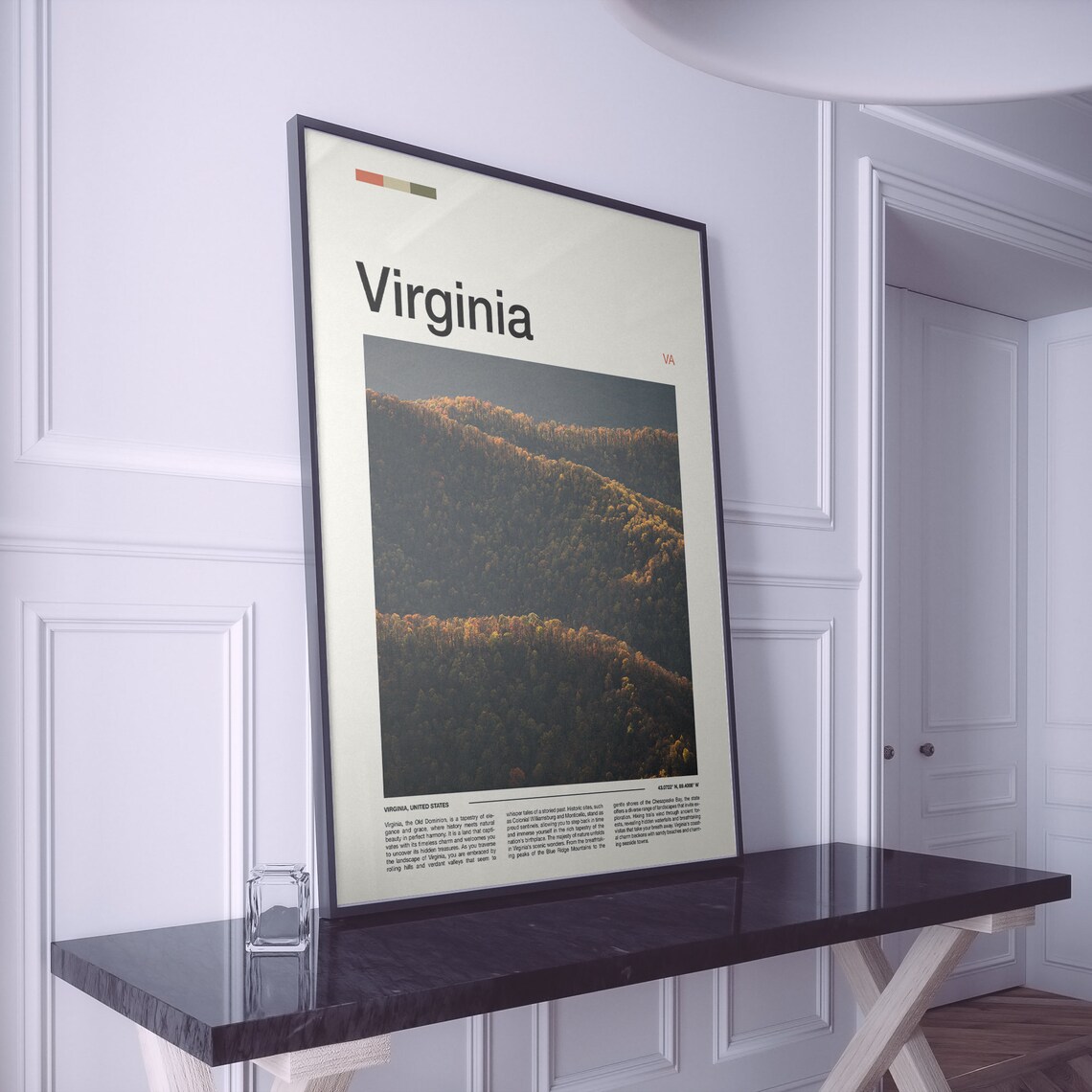 Virginia Autumn Forest Hills Fall Foliage Photography Poster - Image 2