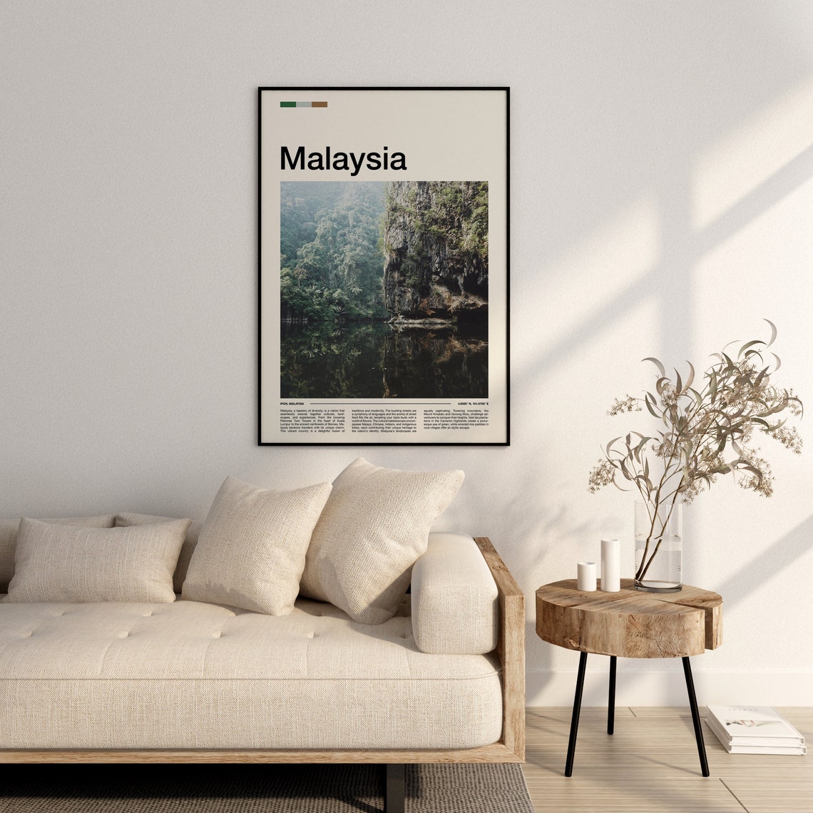 Malaysia Ipoh Jungle Gorge Mirror Water Tropical Forest Poster - Image 3