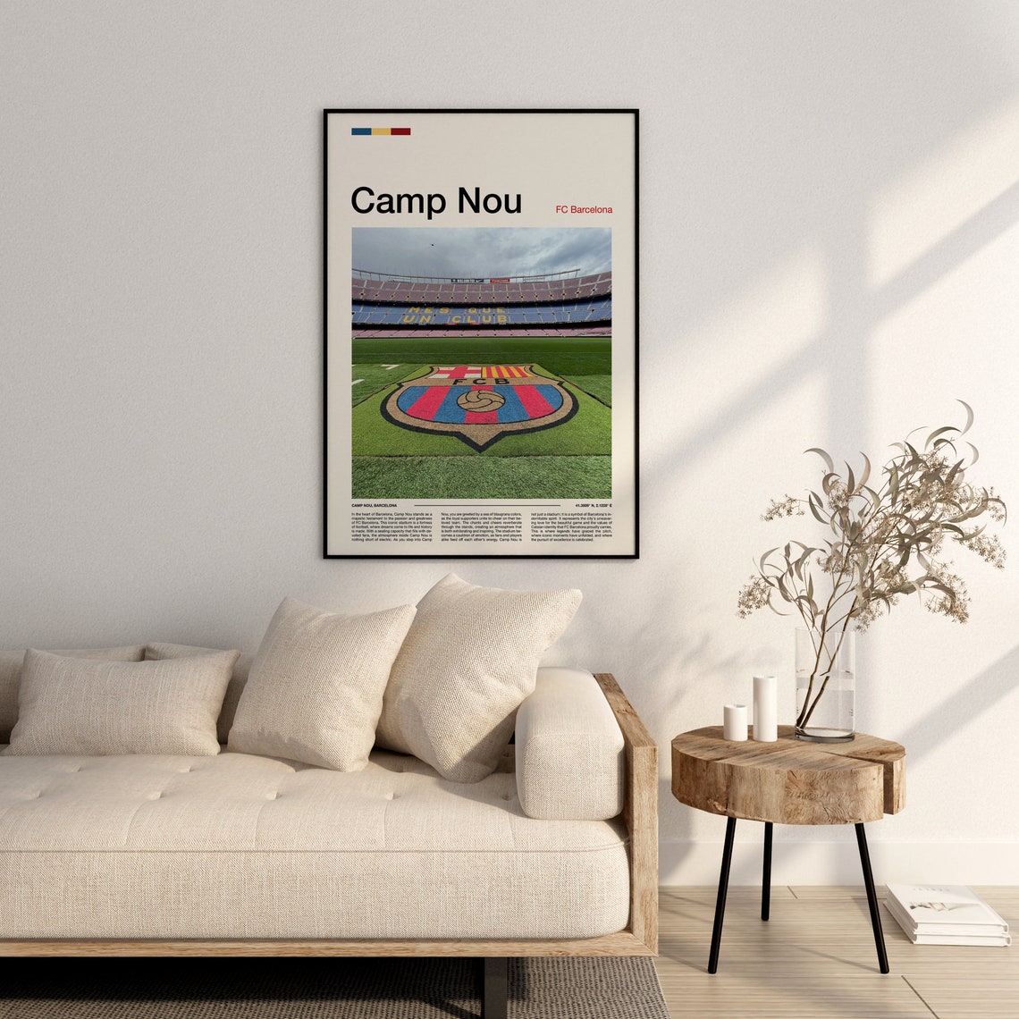 Camp Nou Stadium Print Fc Barcelona Poster Camp Nou Poster Barcelona Fc Gifts Barcelona Fc Print Barcelona Fc Poster Nou Camp Print - Image 2