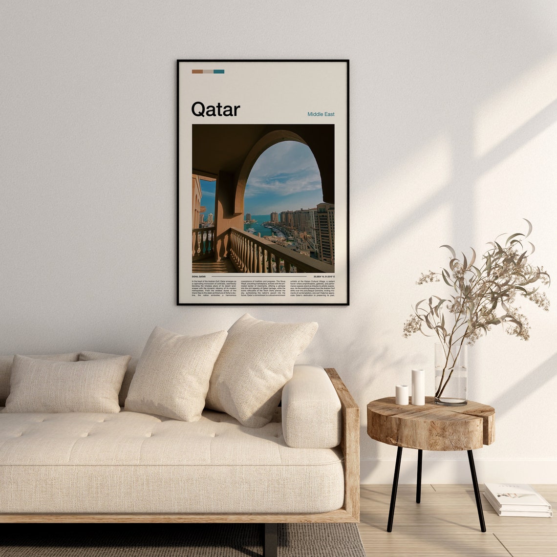 Qatar Print Qatar Poster Qatar Wall Art Qatar Art Print Qatar Photo Traveler Gifts Travel Poster - Image 3