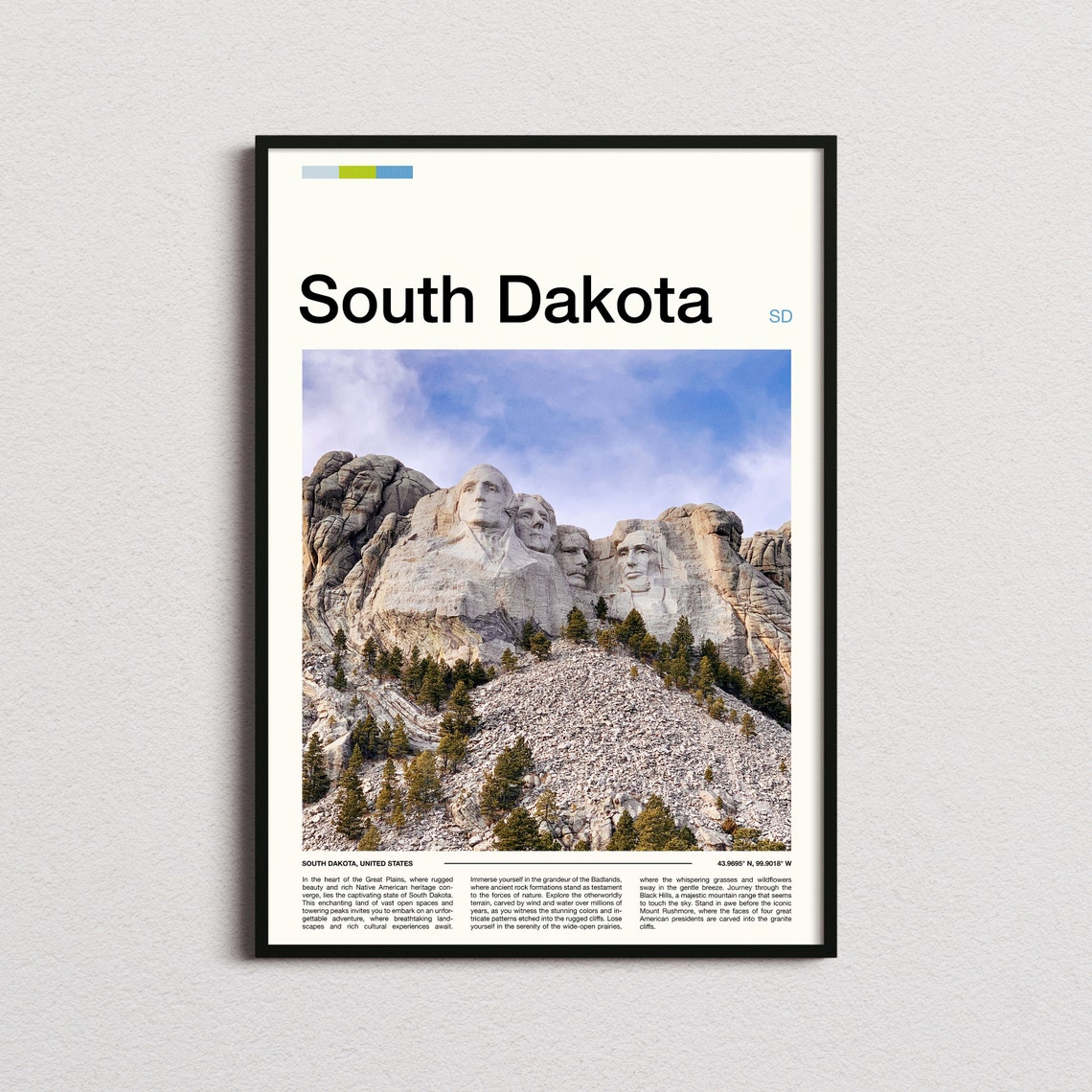 South Dakota Mount Rushmore National Memorial Granite Poster