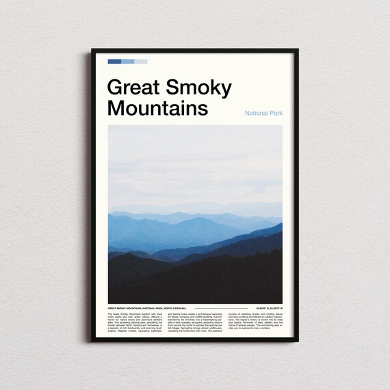 Great Smoky Mountains National Park North Carolina Blue Ridge Poster