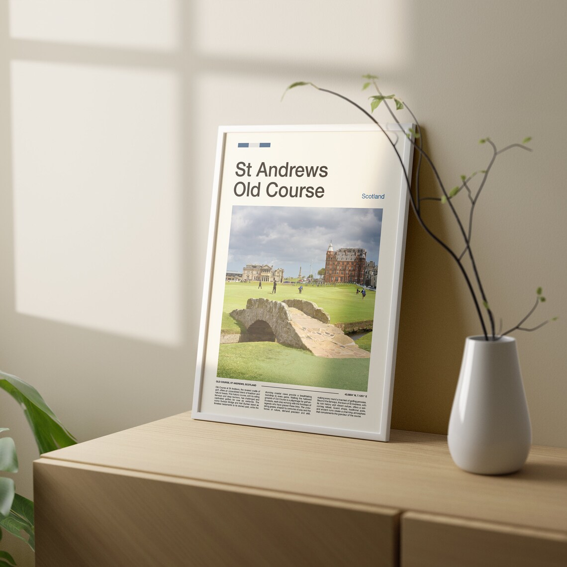 St Andrews Old Course Scotland Golf Links Swilcan Bridge Poster - Image 3