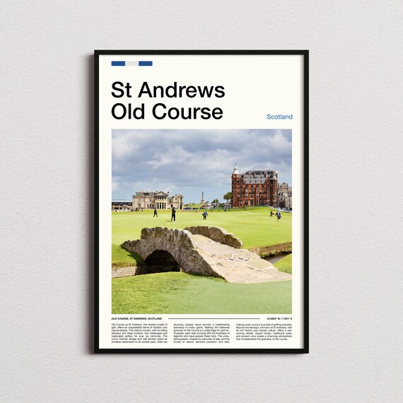 St Andrews Old Course Scotland Golf Links Swilcan Bridge Poster