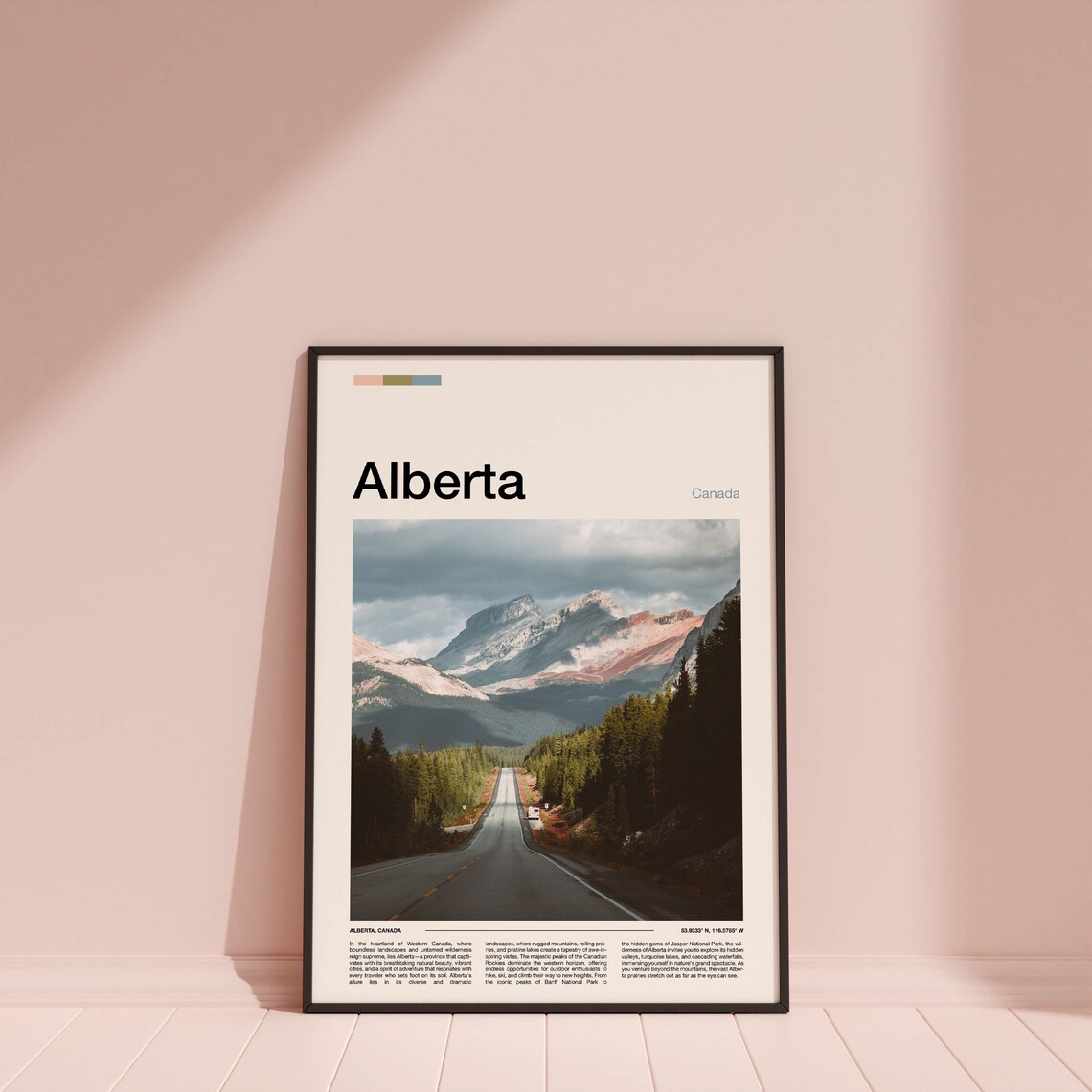 Alberta Canada Rocky Mountain Highway Canadian Rockies Travel Poster - Image 4