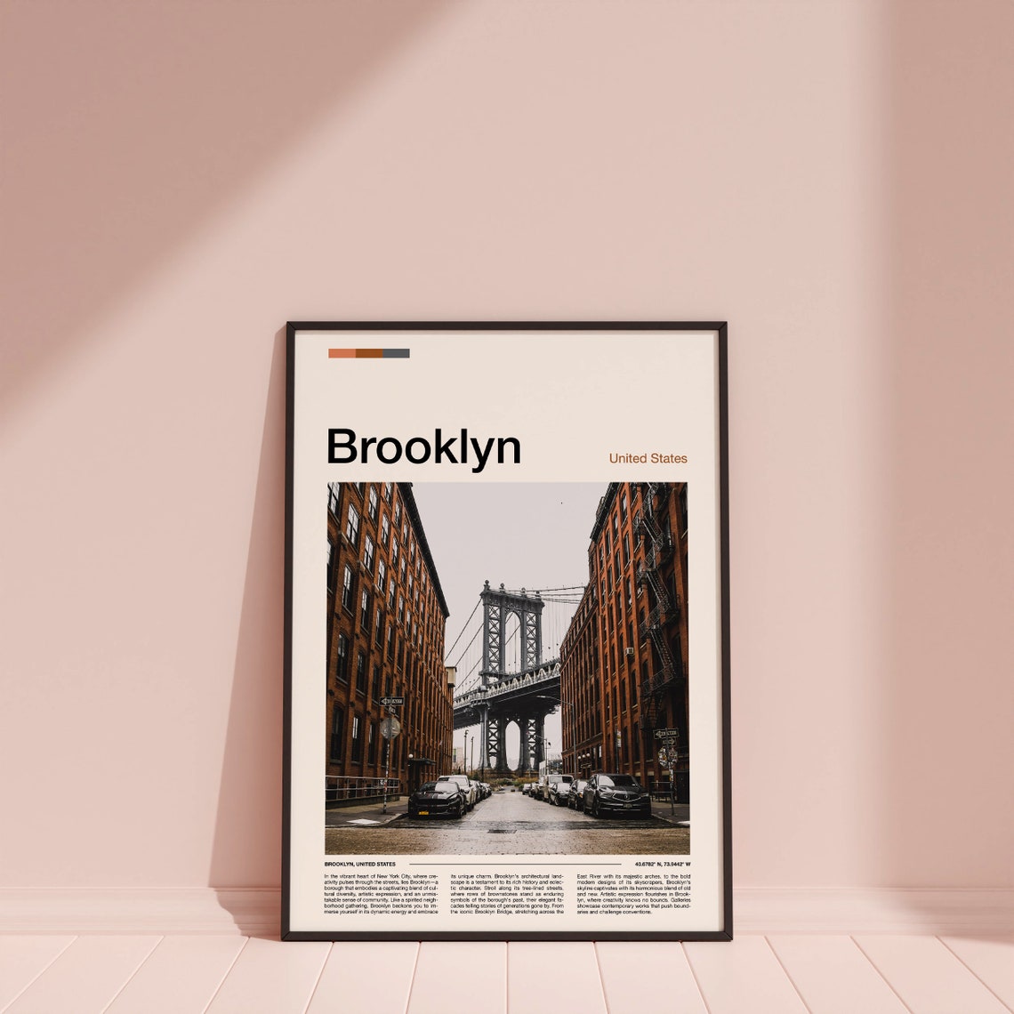 Brooklyn Dumbo New York Manhattan Bridge Street Photo Poster - Image 3