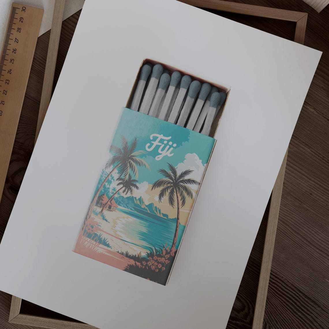Fiji Matchbox Print Fiji Print Fiji Poster Fiji Wall Art Fiji Art Print Fiji Gifts - Image 2
