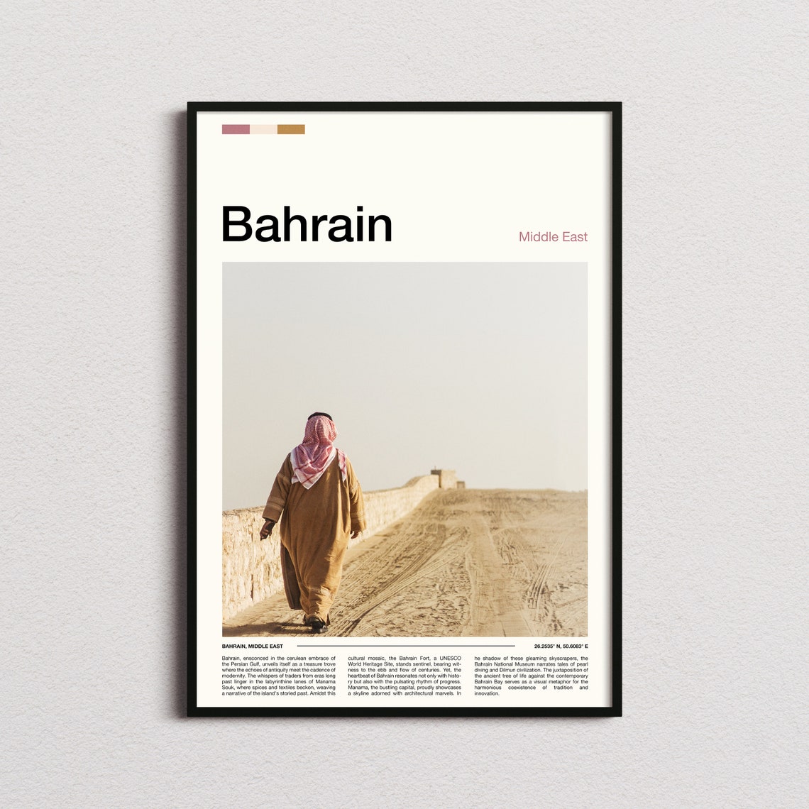 Bahrain Print Bahrain Poster Bahrain Wall Art Bahrain Art Print Bahrain Photo Traveler Gifts Travel Poster