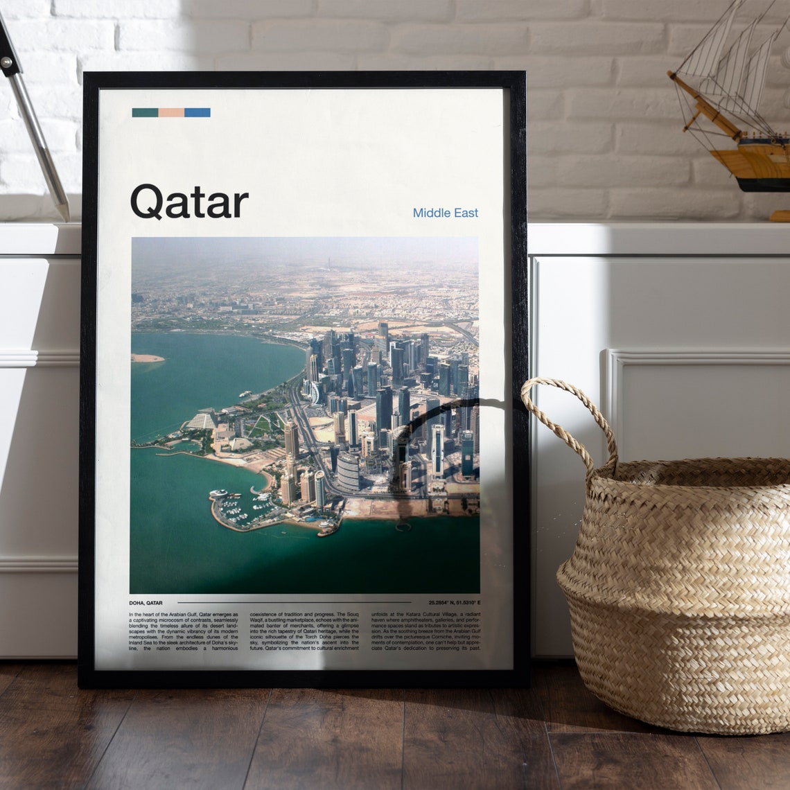 Qatar Print Qatar Poster Qatar Wall Art Qatar Art Print Qatar Photo Traveler Gifts Travel Poster - Image 5
