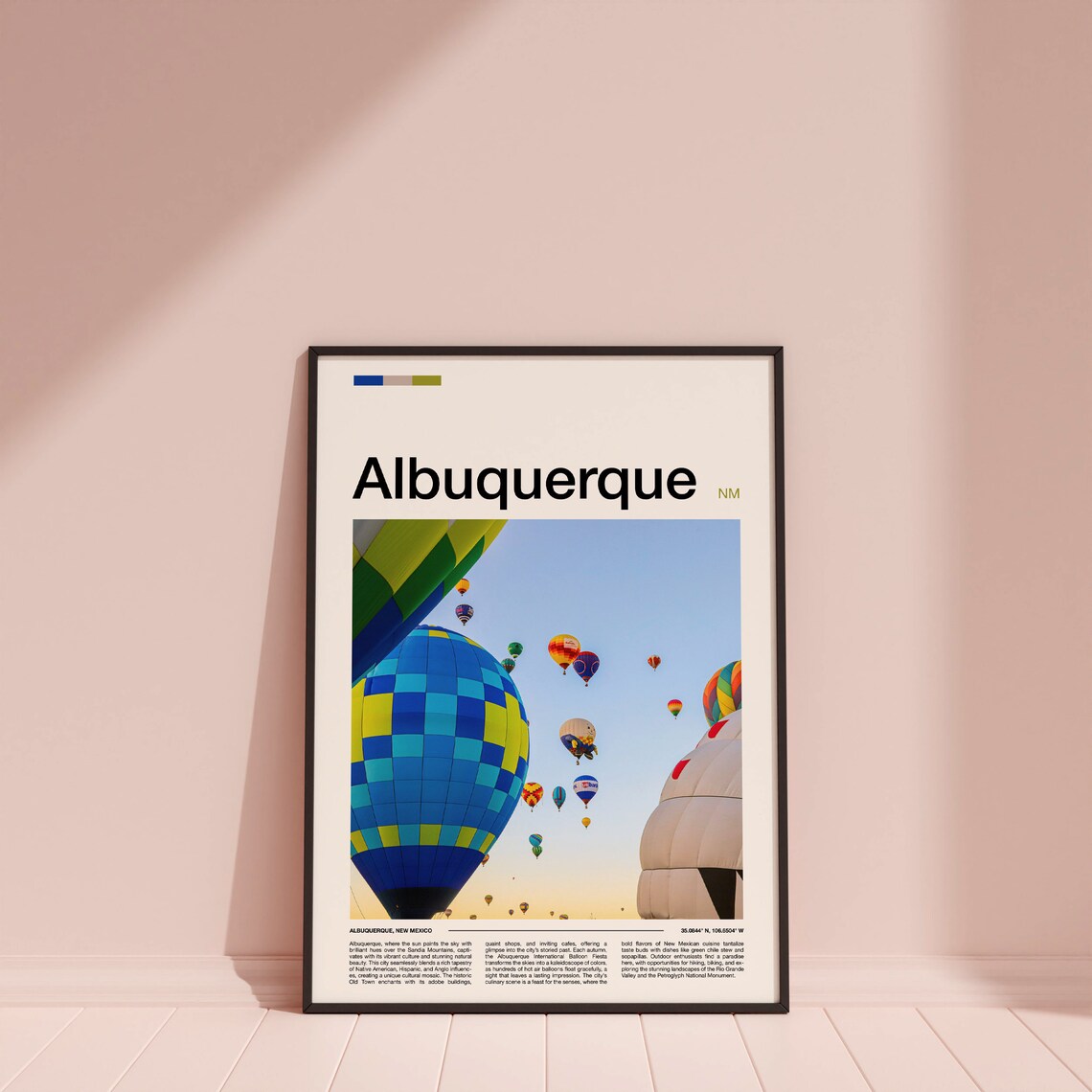 Albuquerque New Mexico Hot Air Balloon Fiesta Sky Travel Poster - Image 4