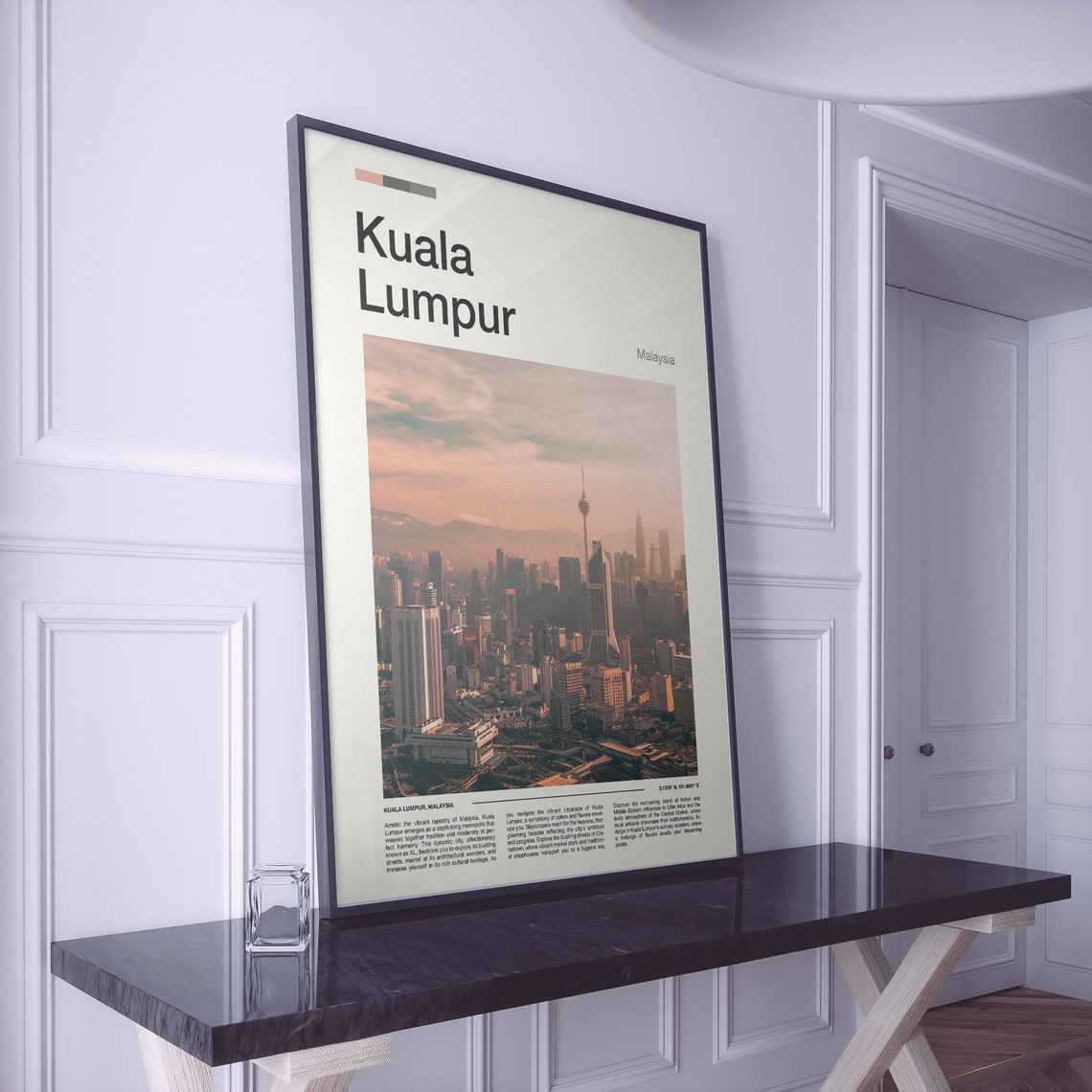 Kuala Lumpur Malaysia Skyline KL Tower Sunset Cityscape Poster - Image 2