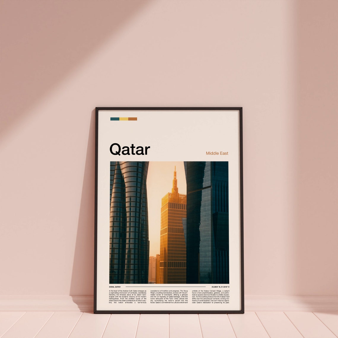 Qatar Print Qatar Poster Qatar Wall Art Qatar Art Print Qatar Photo Traveler Gifts Travel Poster - Image 4