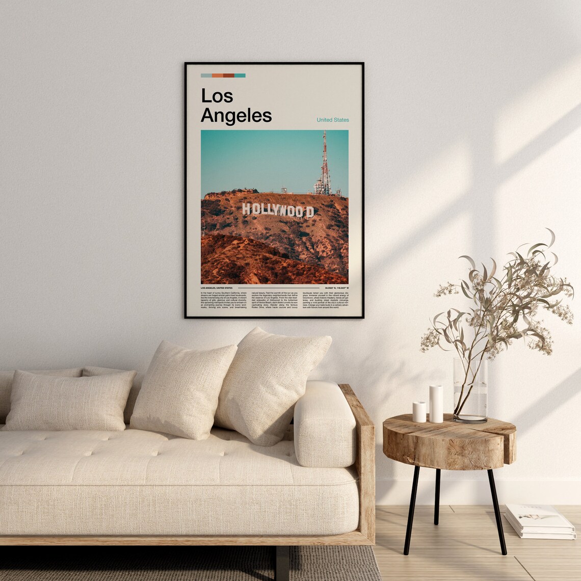 Los Angeles Print Los Angeles Poster Los Angeles Wall Art California Art Print Los Angeles Photo - Image 3