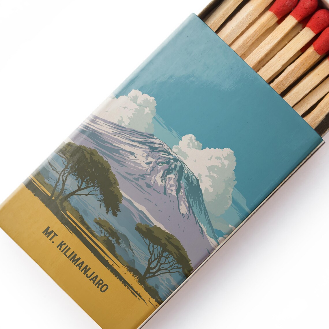 Mount Kilimanjaro Vintage Matchbox Art Safari Illustration Poster - Image 5