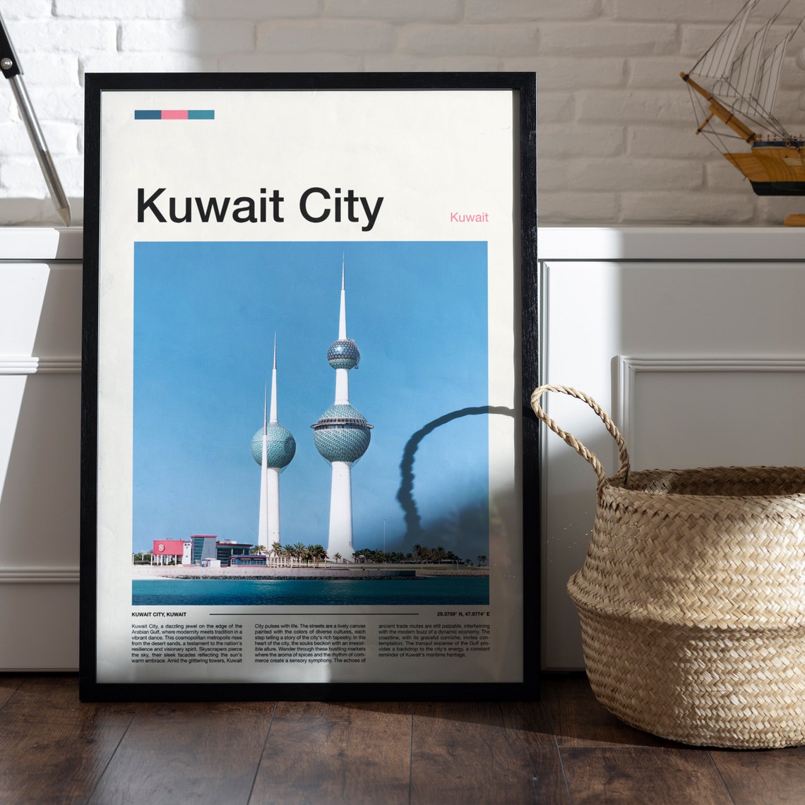 Kuwait City Print Kuwait City Poster Kuwait City Wall Art Kuwait Art Print Kuwait City Photo Travel Poster Traveler Gift Travel Gifts - Image 5