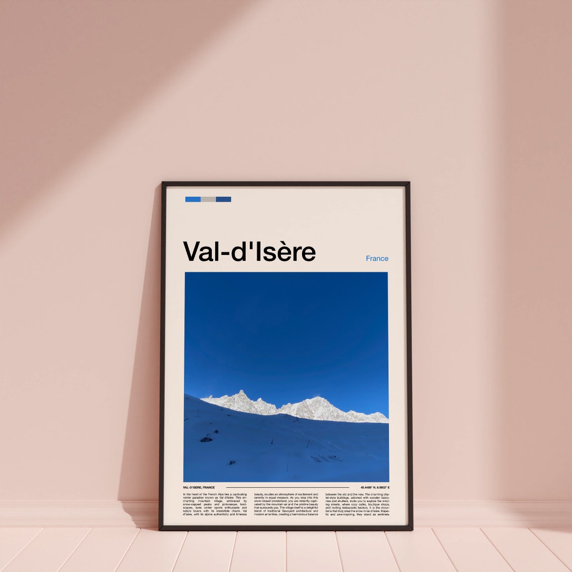 Val d'Isère France Pristine Snowy Ridge Deep Blue Alpine Sky Poster - Image 4