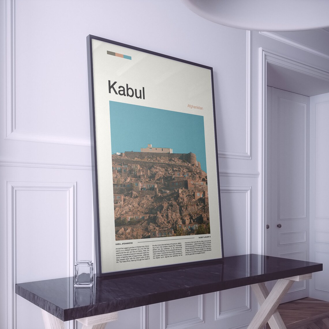 Kabul Afghanistan Ancient Hilltop Citadel Palace View Poster - Image 2