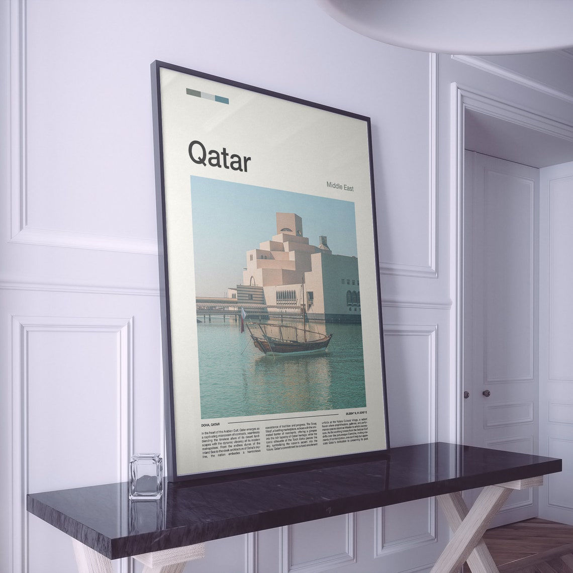 Qatar Print Qatar Poster Qatar Wall Art Qatar Art Print Qatar Photo Traveler Gifts Travel Poster - Image 2