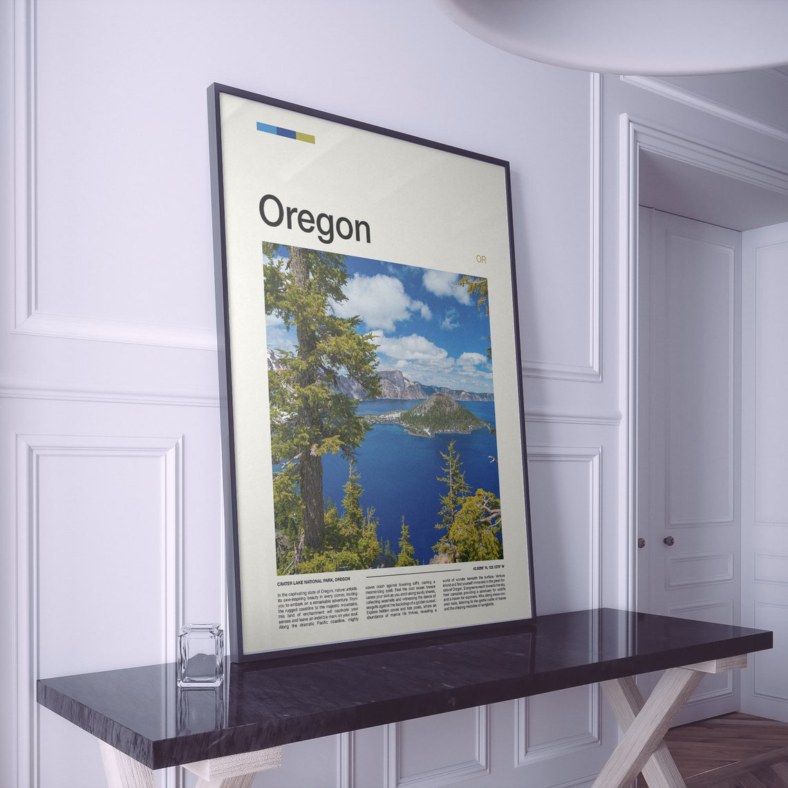 Oregon Crater Lake National Park Wizard Island View Photography Poster - Image 2